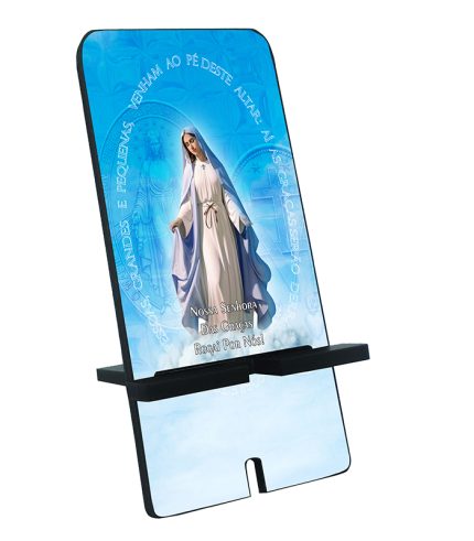 Porta Celular Mdf Preto N. Sra. da Medalha Milagrosa
