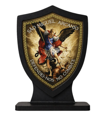 Adorno de Mesa Escudo São Miguel 15x12cm