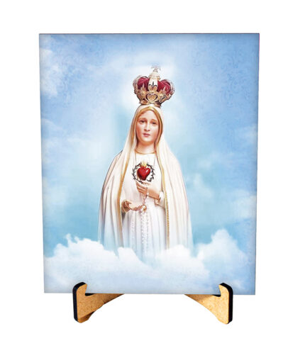 Quadro de Mesa Gravura N. Sra. de Fatima