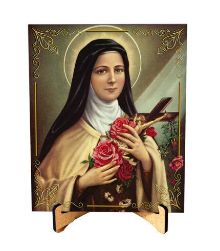Quadro de Mesa Gravura Santa Teresinha