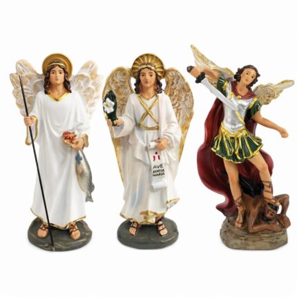 KIT 3 ARCANJOS - ARCANJO GABRIEL ARCANJO RAFAEL E ARCANJO MIGUEL 10 cm