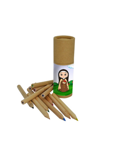 Kit Lápis 12 Cores Infantil Santa Teresinha